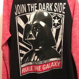 Star Wars Vader long sleeve baseball tee M